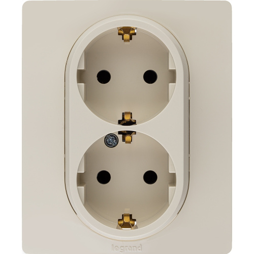 Розетка 2X2К+З СЛНК ETIKA