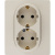 Розетка 2X2К+З СЛНК ETIKA