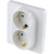 Розетка 2X2К+З БЕЛ INSPIRIA