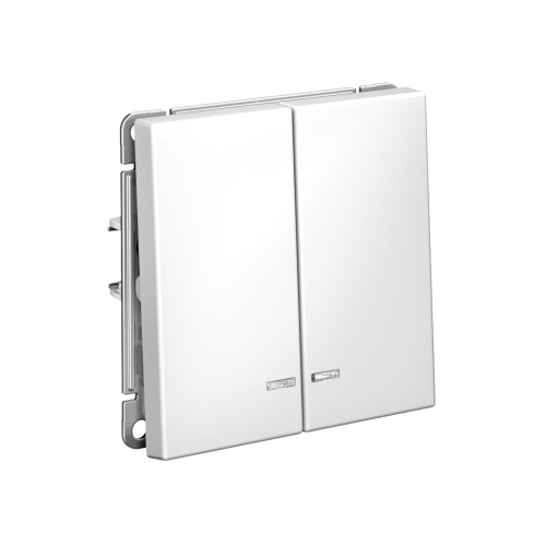 2-кл. ВЫКЛЮЧАТЕЛЬ с подсветкой, сх.5а, 10АХ, мех-м, БЕЛЫЙ