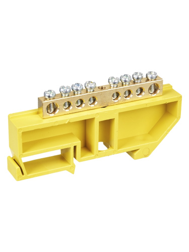 Шина PE "земля" на DIN-изол ШНИ-6х9-8-Д-Ж IEK