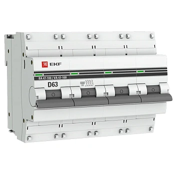 4р 63А ВА 47-100  х-ка D PROxima   EKF