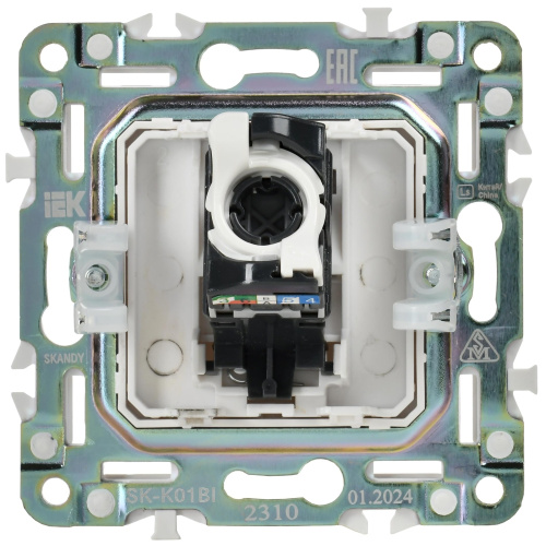 SKANDY Розетка компьютерная RJ45 кат.5E SK-K01Bl черный IEK