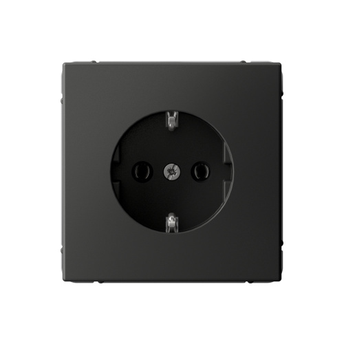 РОЗЕТКА с заземлением, 16А, мех-м, БАЗАЛЬТ