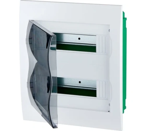 Щит распределительный встраиваемый белый City9 (ЩРв-П-24) дверь прозрачная на 24 модуля IP40