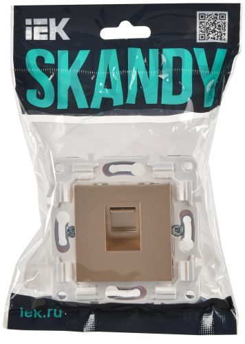 SKANDY Розетка компьютерная RJ45 кат.5E SK-K01Sa песочный IEK