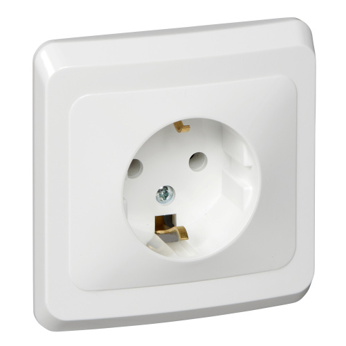 ЭТЮД С/У РОЗЕТКА с заземлением без шторок 16А 250B, БЕЛЫЙ, Россия