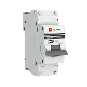 1Р 20А ВА 47-100 х-ка С  10кА  EKF  PROxima
