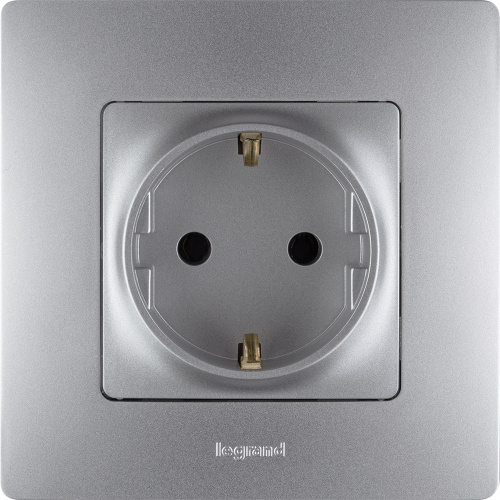 Розетка 2К+З  АЛЮ ETIKA