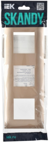 SKANDY Рамка 3-местная SK-F03Sa песочный IEK