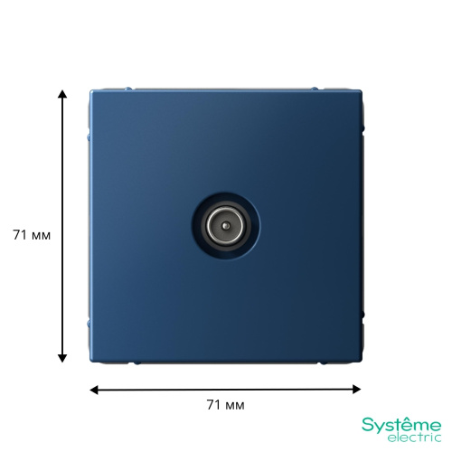 TV РОЗЕТКА оконечная 1DB, мех-м, АКВАМАРИН