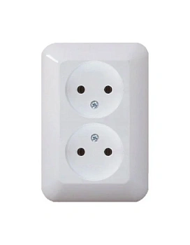 Розетка 2-м б/з белый Прима Schneider Electric
