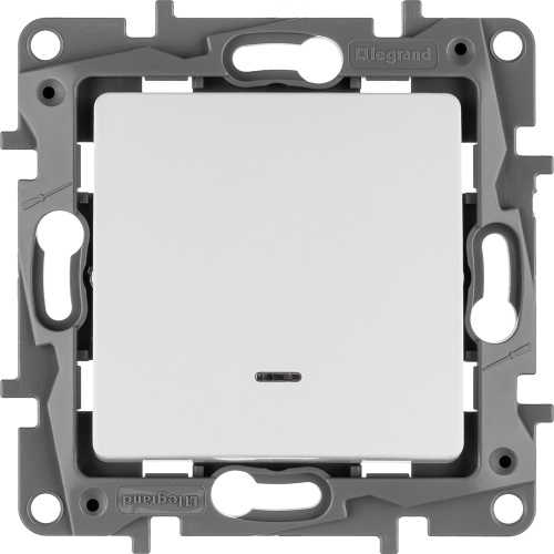 Выкл 1кл с подсв БЕЛ ETIKA