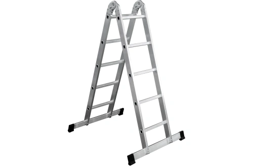 Лестница-трансформер Ufuk 2х6 ступеней, алюминивая двухсекционная