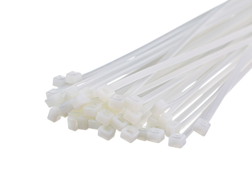 Стяжка кабельная нейлоновая 200х3.6 Белая (100шт) в пакете с замком ЗИП-ЛОК